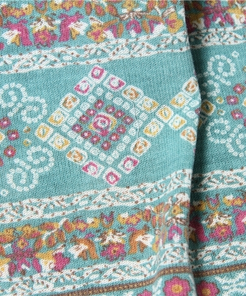 チチカカ（チチカカ）の「スクエアボーダーロングワンピース（ワンピース・レディース・グリーン/ベージュ/ピンク・FREE/MEDIUM/M2）」の11枚目の写真