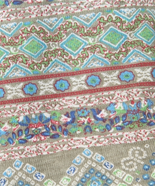 チチカカ（チチカカ）の「スクエアボーダーロングワンピース（ワンピース・レディース・グリーン/ベージュ/ピンク・FREE/MEDIUM/M2）」の12枚目の写真