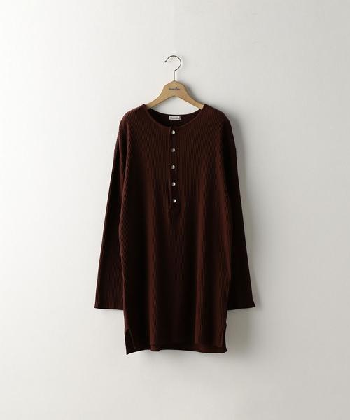 【オシャレ⭐steven alan】こげ茶　スナップボタンカットソー steven alan - 【オシャレ⭐steven alan】こげ茶 スナップボタン