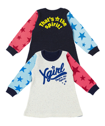 X-girl Stages | WAFFLE L/S DRESS （4T～7T）(ワンピース)