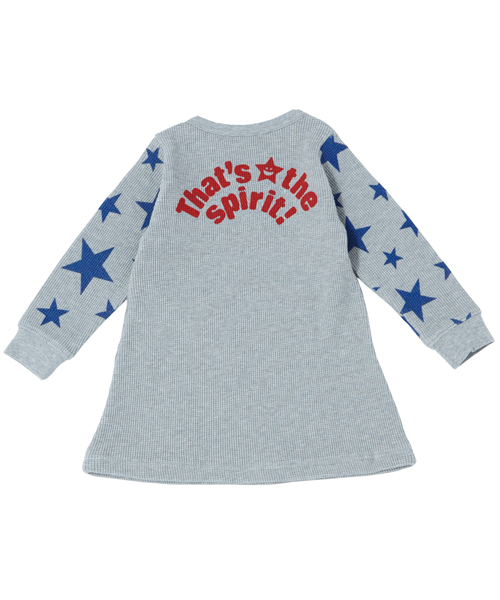 X-girl Stages（エックスガールステージス）の「WAFFLE L/S DRESS （4T～7T）（ワンピース・キッズ・アッシュ/ピンク/マルチ・4T/5T/6T/7T）」の14枚目の写真