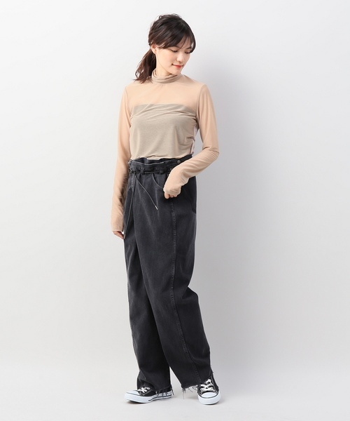 MAISON EUREKA（メゾンエウレカ）の「【MAISON EUREKA】 VINTAGE REWORK BIGGY PANTS（デニムパンツ・レディース・ブラック・MEDIUM/SMALL）」の6枚目の写真