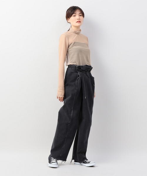 MAISON EUREKA（メゾンエウレカ）の「【MAISON EUREKA】 VINTAGE REWORK BIGGY PANTS（デニムパンツ・レディース・ブラック・MEDIUM/SMALL）」の7枚目の写真