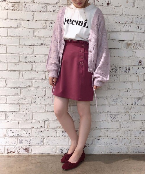 CHANEL ラップ台形スカート ショート丈ピンク 38*QC106 裾あき台形スカート - Ank Rouge(アンクルージュ)のスカート