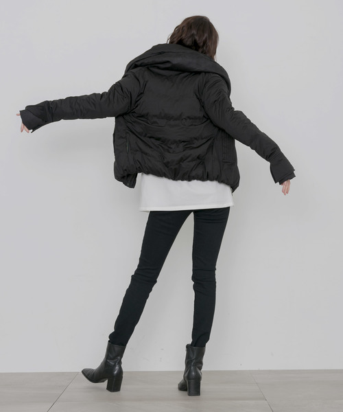 YOSOOU（ヨソオウ）の「【YOSOOU】Two Piece Collar Jacket YO811011（ダウンジャケット/コート・レディース・ブラック/ネイビー/キャメル・MEDIUM）」の18枚目の写真