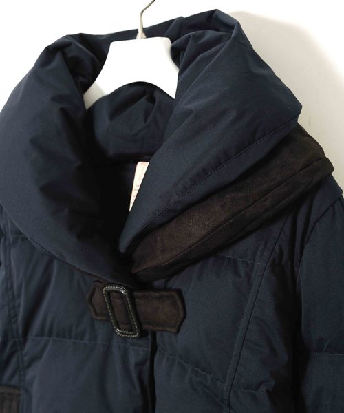 YOSOOU（ヨソオウ）の「【YOSOOU】Two Piece Collar Jacket YO811011（ダウンジャケット/コート・レディース・ブラック/ネイビー/キャメル・MEDIUM）」の12枚目の写真