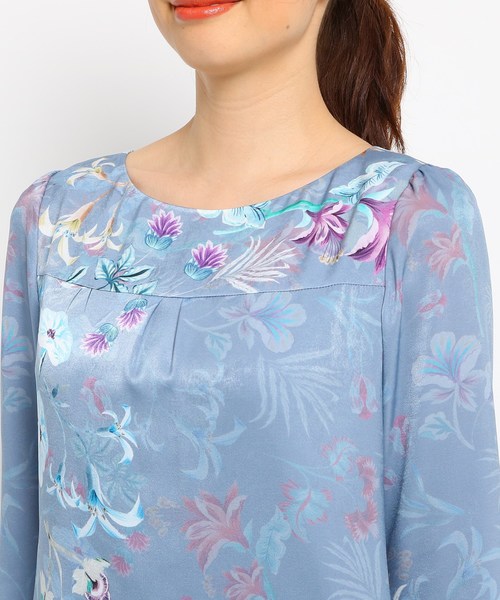 セール】【洗える】シャドーフラワーワンピース（ワンピース