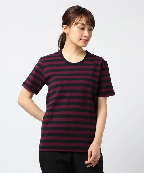 Bling Leads(ブリングリーズ)の「【Bl】【Bling Leads】Uネック半袖Tシャツ(Tシャツ/カットソー・レディース・ブラック系その他/ブラック系その他2/ブラック/チャコールグレー/ワイン/ネイビー/ブラック×ホワイト/杢グレー/ホワイト/カーキ/ブラウン・MEDIUM/X-LARGE/LARGE)」の5枚目の写真