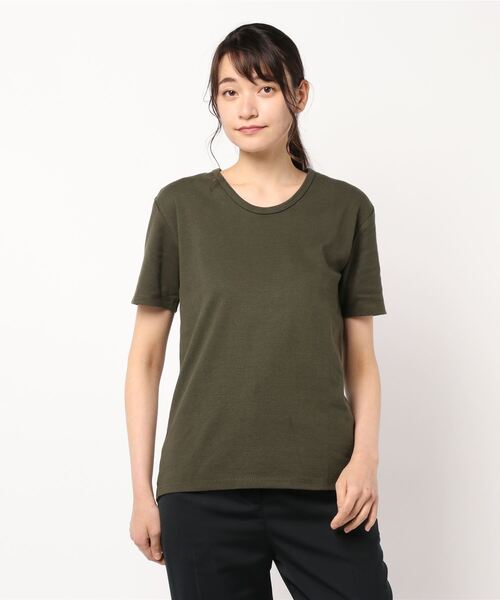 Bling Leads(ブリングリーズ)の「【Bl】【Bling Leads】Uネック半袖Tシャツ(Tシャツ/カットソー・レディース・ブラック系その他/ブラック系その他2/ブラック/チャコールグレー/ワイン/ネイビー/ブラック×ホワイト/杢グレー/ホワイト/カーキ/ブラウン・MEDIUM/X-LARGE/LARGE)」の9枚目の写真