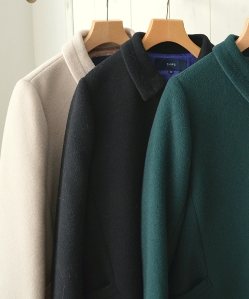 SHIPS for women(シップスフォーウィメン)の「ウール コクーンスリムコート◇(その他アウター・レディース・オフホワイト/ダークグリーン/ブラック・36/38)」の7枚目の写真