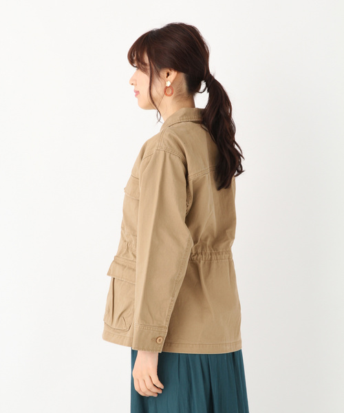 GLOBAL WORK（グローバルワーク）の「コットンツイルミリタリージャケット/824863（ミリタリージャケット・レディース・ベージュ/ライトピンク/カーキ・FREE）」の15枚目の写真