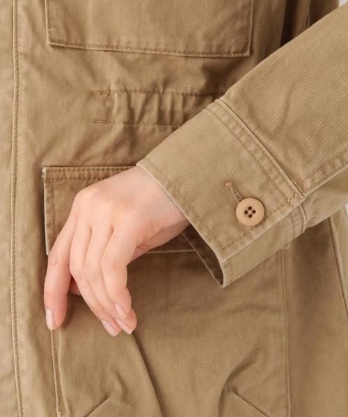 GLOBAL WORK（グローバルワーク）の「コットンツイルミリタリージャケット/824863（ミリタリージャケット・レディース・ベージュ/ライトピンク/カーキ・FREE）」の5枚目の写真