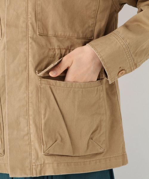 GLOBAL WORK（グローバルワーク）の「コットンツイルミリタリージャケット/824863（ミリタリージャケット・レディース・ベージュ/ライトピンク/カーキ・FREE）」の14枚目の写真