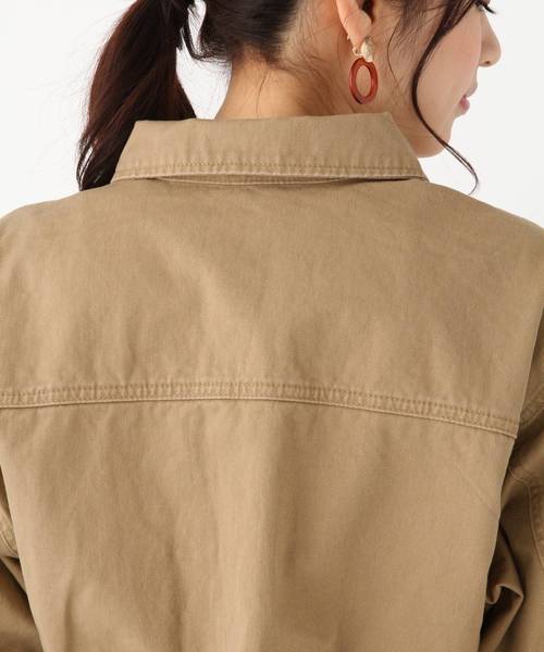GLOBAL WORK（グローバルワーク）の「コットンツイルミリタリージャケット/824863（ミリタリージャケット・レディース・ベージュ/ライトピンク/カーキ・FREE）」の16枚目の写真