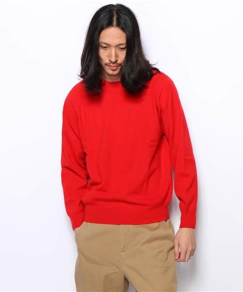 SHIPS（シップス）の「ALAN PAINE: ジーロンラムズウール クルーネック セーター（ニット/セーター・メンズ・グリーン/その他/ネイビー/オレンジ/ピンク/レッド/チャコールグレー/ブラック/キャメル・42/36/40）」の8枚目の写真