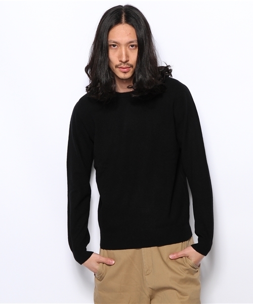 SHIPS（シップス）の「ALAN PAINE: ジーロンラムズウール クルーネック セーター（ニット/セーター・メンズ・グリーン/その他/ネイビー/オレンジ/ピンク/レッド/チャコールグレー/ブラック/キャメル・42/36/40）」の2枚目の写真