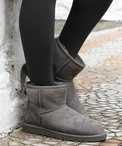 ☆だん☆ UGG グレー ショートブーツ クラシックミニ 23cm UGG（アグ） W CLASSIC MINI DIPPER クラシック ミニ ディッパー