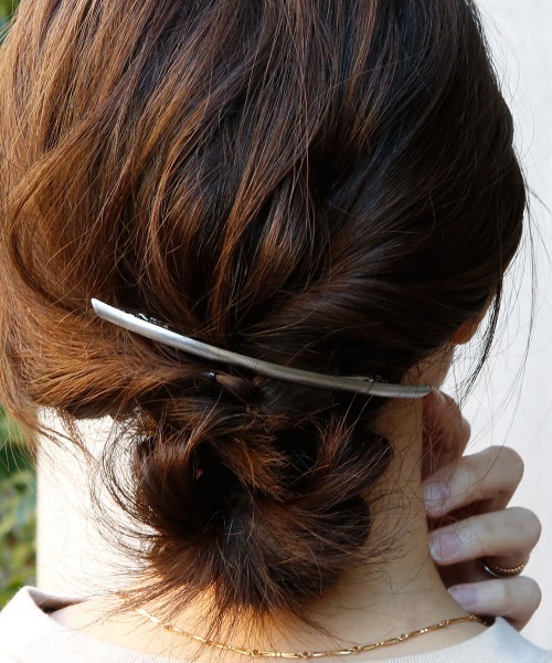 colleca la（コレカラ）の「カーブラインメタルバレッタ（バレッタ/ヘアクリップ・レディース・シルバー/ゴールド・ﾌﾘ-）」の10枚目の写真