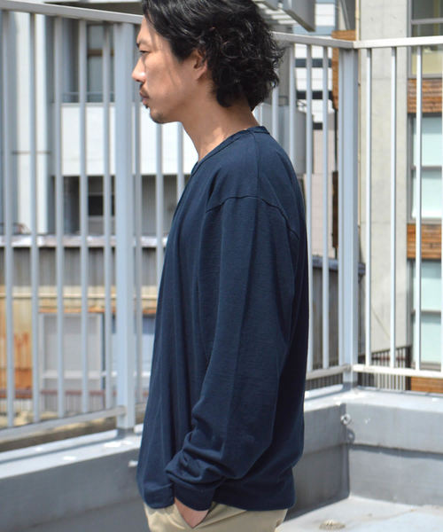 ROOPTOKYO(ループトウキョウ)の「Upcycle/アップサイクル Vintage Wash L/S Tee(Tシャツ/カットソー・メンズ・ホワイト/ブラック/ネイビー・M/L/XL)」の4枚目の写真