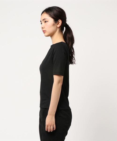 Couture ナチュラルクチュール のファッション シャリ感シンプルリブtシャツ Tシャツ カットソー Natural トップス セール