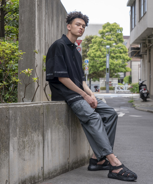 【MAISON SPECIAL】ポロシャツ UNISEX》OUTLAST Prime-Over Crew Neck Knit Polo Shirt/アウト