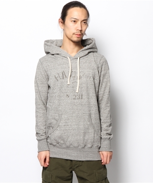 goa(ゴア)の「ミックス杢 裏毛プリントフードパーカー(パーカー・メンズ・グレー/ベージュ・FREE)」の10枚目の写真
