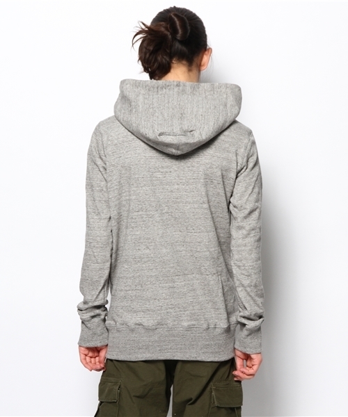 goa(ゴア)の「ミックス杢 裏毛プリントフードパーカー(パーカー・メンズ・グレー/ベージュ・FREE)」の8枚目の写真