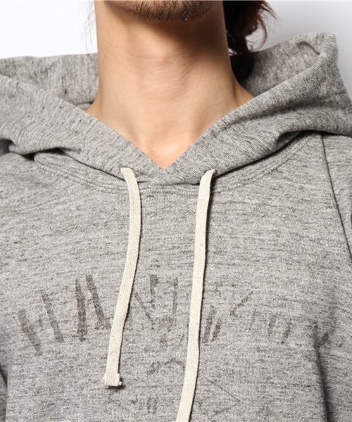 goa(ゴア)の「ミックス杢 裏毛プリントフードパーカー(パーカー・メンズ・グレー/ベージュ・FREE)」の7枚目の写真