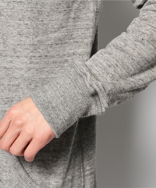 goa(ゴア)の「ミックス杢 裏毛プリントフードパーカー(パーカー・メンズ・グレー/ベージュ・FREE)」の6枚目の写真