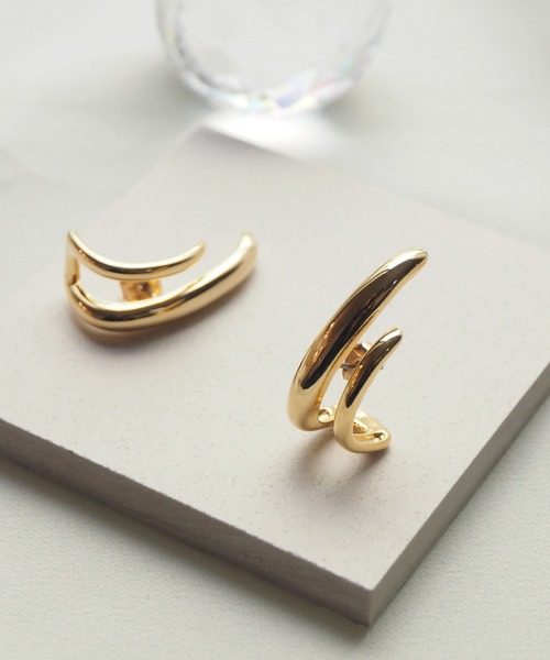 立体デザインピアス イヤーカフ風 ピアス 両耳用 Jenny By Immanoel ジェニーバイイマノエル のファッション通販 Zozotown