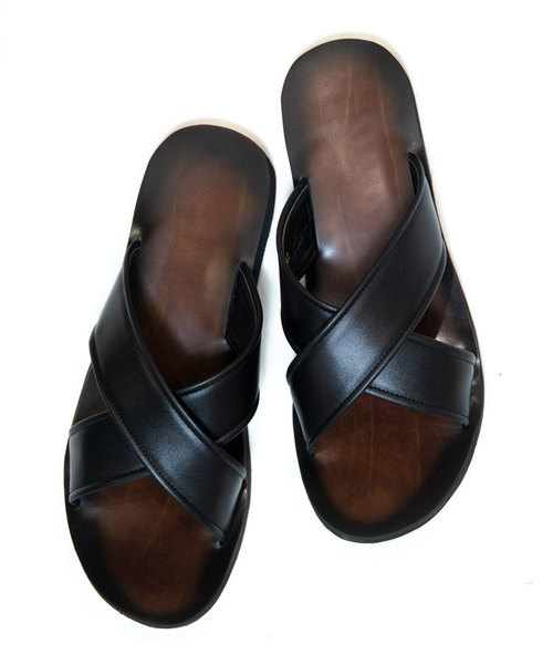 JACKROSE（ジャックローズ）の「S PUレザークロスベルトサンダル（サンダル・メンズ・ホワイト/ブラック・M/L）」の3枚目の写真