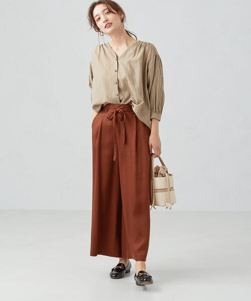 green label relaxing(グリーンレーベルリラクシング)の「CFC ボイル タックスリーブ ブラウス(シャツ/ブラウス・レディース・ダークグリーン/ピンク/ベージュ・FREE)」の13枚目の写真