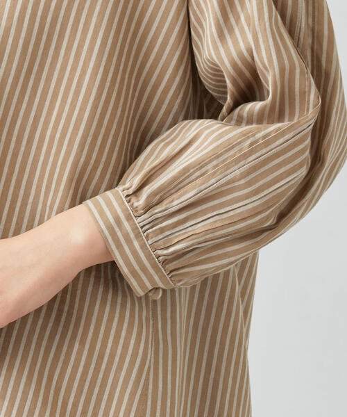 green label relaxing(グリーンレーベルリラクシング)の「CFC ボイル タックスリーブ ブラウス(シャツ/ブラウス・レディース・ダークグリーン/ピンク/ベージュ・FREE)」の6枚目の写真