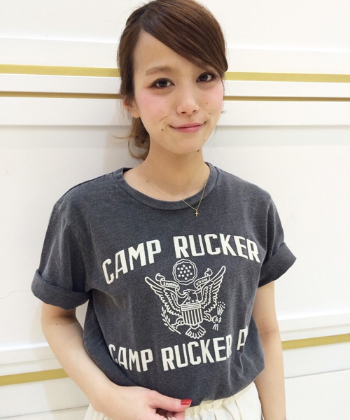 Another Edition（アナザーエディション）の「Mixta USAPRT T（Tシャツ/カットソー・レディース・オフホワイト/ブラック・フリー）」の2枚目の写真