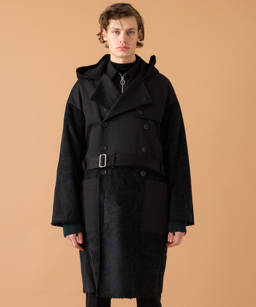 LIBERUM】ムートンフーディトレンチコート（トレンチコート）｜liberum