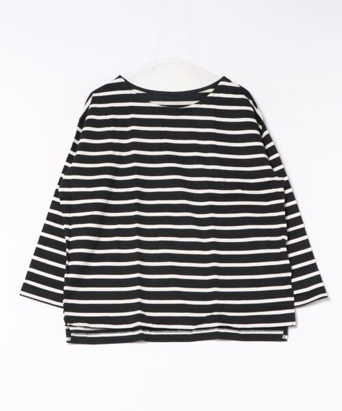 KOBE LETTUCE(コウベレタス)の「コットン100%ゆったりボーダーチュニックカットソーロンT(Tシャツ/カットソー・レディース・ホワイト系その他5/グレー系その他2/ブラウン系その他2/ホワイト系その他2/ホワイト系その他3/ホワイト系その他4/ホワイト×ネイビー/ホワイト×パープル/グレイッシュベージュ/ブラック系その他/グレー系その他/ブラウン系その他/ホワイト×ブラック/ブラック×ホワイト/ホワイト系その他/その他/マスタード/その他1/ブラック/アイボリー/ベージュ系その他4/ブルー系その他/グレー系その他4/ベージュ系その他2/グリーン系その他2/ブルー系その他2/グレー系その他3/ベージュ系その他5/ベージュ系その他3/コーラル/グリーン系その他/ミント/ダークグリーン/オリーブ/ブルー系その他3/ブラウン系その他4/ブラウン系その他3/ブルー系その他4/ピンク系その他/オフホワイト/グリーン系その他4/グリーン系その他3/ピンク系その他2/ベージュ系その他7/ベージュ系その他6/ネイビー系/ネイビー系1/グリーン系その他5/グリーン系その他6/ブラック系その他3/ブラック系その他4/グレー系その他5/ブラウン系その他6/グレー×ホワイト/ブラウン系その他5・M/L)」の14枚目の写真