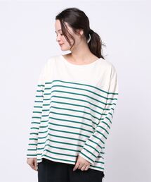 KOBE LETTUCE | ボーダー柄・無地シンプルカットソーオーバーサイズバスクシャツ(Tシャツ/カットソー)