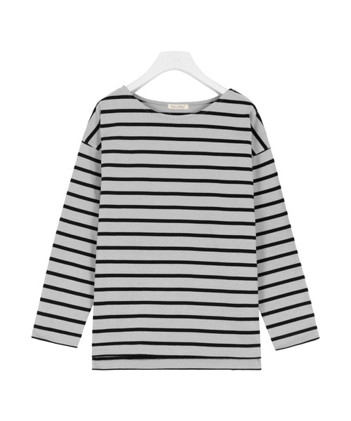 KOBE LETTUCE(コウベレタス)の「コットン100%ゆったりボーダーチュニックカットソーロンT(Tシャツ/カットソー・レディース・ホワイト系その他5/グレー系その他2/ブラウン系その他2/ホワイト系その他2/ホワイト系その他3/ホワイト系その他4/ホワイト×ネイビー/ホワイト×パープル/グレイッシュベージュ/ブラック系その他/グレー系その他/ブラウン系その他/ホワイト×ブラック/ブラック×ホワイト/ホワイト系その他/その他/マスタード/その他1/ブラック/アイボリー/ベージュ系その他4/ブルー系その他/グレー系その他4/ベージュ系その他2/グリーン系その他2/ブルー系その他2/グレー系その他3/ベージュ系その他5/ベージュ系その他3/コーラル/グリーン系その他/ミント/ダークグリーン/オリーブ/ブルー系その他3/ブラウン系その他4/ブラウン系その他3/ブルー系その他4/ピンク系その他/オフホワイト/グリーン系その他4/グリーン系その他3/ピンク系その他2/ベージュ系その他7/ベージュ系その他6/ネイビー系/ネイビー系1/グリーン系その他5/グリーン系その他6/ブラック系その他3/ブラック系その他4/グレー系その他5/ブラウン系その他6/グレー×ホワイト/ブラウン系その他5・M/L)」の16枚目の写真