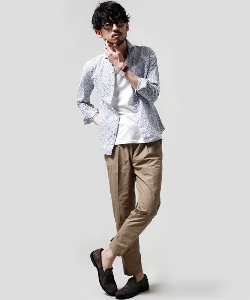 NANO universe（ナノユニバース）の「2タックチノ（チノパンツ・メンズ・ブラウン/ネイビー/ベージュ・LARGE/SMALL/X-LARGE/MEDIUM）」の14枚目の写真