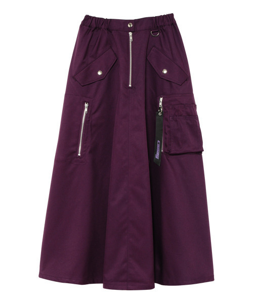 Candy Stripper（キャンディストリッパー）の「ZIP CARGO スカート（スカート・レディース・ブラック/ベージュ/パープル・1/2）」の5枚目の写真
