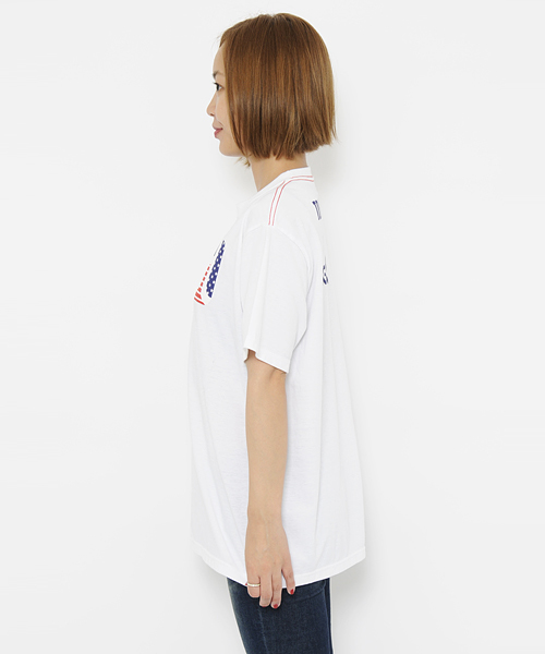 X-girl（エックスガール）の「AMERICAN MILLS S/S BIG TEE FOR TOWER RECORD（Tシャツ/カットソー・レディース・ホワイト・ONE SIZE）」の4枚目の写真