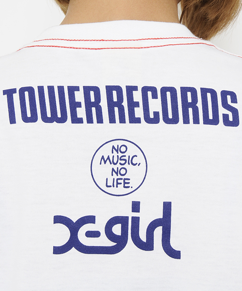 X-girl（エックスガール）の「AMERICAN MILLS S/S BIG TEE FOR TOWER RECORD（Tシャツ/カットソー・レディース・ホワイト・ONE SIZE）」の6枚目の写真