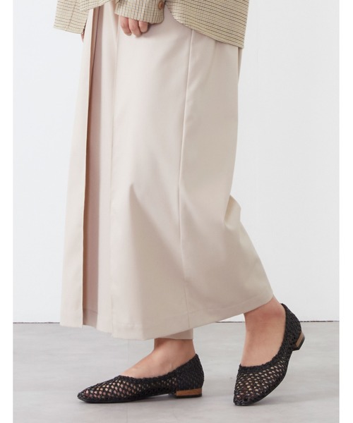 POU DOU DOU（プードゥドゥ）の「メッシュ編みフラットシューズ（パンプス・レディース・ブラック/ベージュ・4/3）」の8枚目の写真