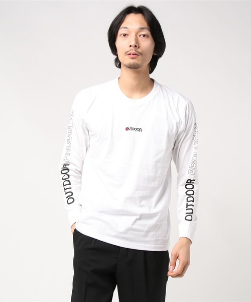 セール 胸ワンポイントブランドロゴ 袖プリント スリーブプリント ユニセックスデザイン ロングｔシャツカットソー Tシャツ カットソー Outdoor Products Apparel アウトドアプロダクツアパレル のファッション通販 Zozotown