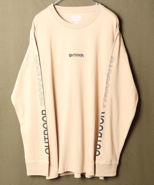 OUTDOOR PRODUCTS APPAREL(アウトドアプロダクツアパレル)の「胸ワンポイントブランドロゴ 袖プリント スリーブプリント ユニセックスデザイン ロングTシャツカットソー(Tシャツ/カットソー・メンズ・ブラック/ベージュ/ホワイト/パープル・LARGE/SMALL/X-LARGE/MEDIUM)」の21枚目の写真