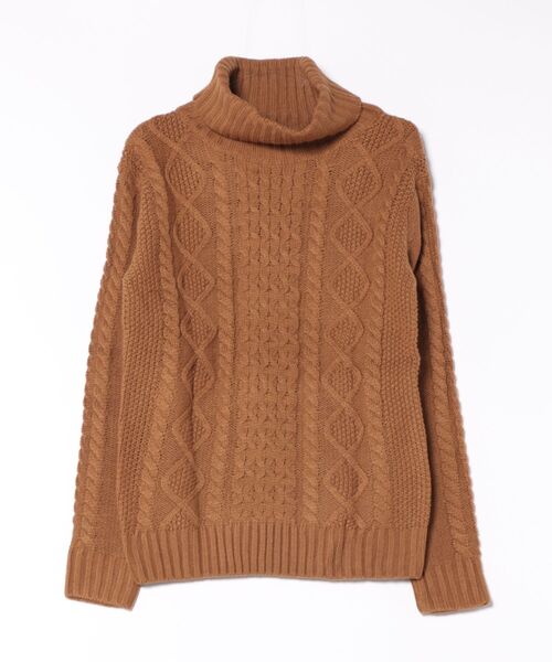 TONE SELECT WEAR(トーンセレクトウェア)の「【TONE MEN'S】ケーブルタートルニット(BL)(ニット/セーター・メンズ・ブラック系その他/グレー系その他/ワイン/ブラウン/ブルー系その他/ブラック/ホワイト系その他/パープル系その他/ブラック系その他2/ベージュ系その他/レッド/アイボリー/ネイビー/キャメル/グレー系その他2・LARGE/MEDIUM/X-LARGE)」の13枚目の写真