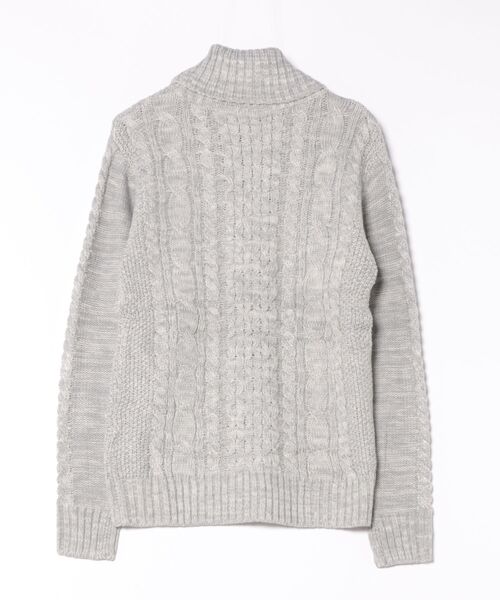 TONE SELECT WEAR(トーンセレクトウェア)の「【TONE MEN'S】ケーブルタートルニット(BL)(ニット/セーター・メンズ・ブラック系その他/グレー系その他/ワイン/ブラウン/ブルー系その他/ブラック/ホワイト系その他/パープル系その他/ブラック系その他2/ベージュ系その他/レッド/アイボリー/ネイビー/キャメル/グレー系その他2・LARGE/MEDIUM/X-LARGE)」の18枚目の写真