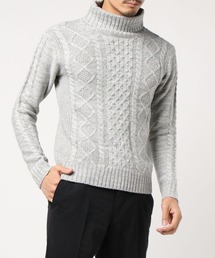 TONE SELECT WEAR（トーンセレクトウェア）の「【TONE MEN'S】ケーブルタートルニット(BL)（ニット/セーター）」