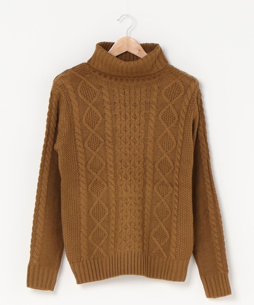 TONE SELECT WEAR(トーンセレクトウェア)の「【TONE MEN'S】ケーブルタートルニット(BL)(ニット/セーター・メンズ・ブラック系その他/グレー系その他/ワイン/ブラウン/ブルー系その他/ブラック/ホワイト系その他/パープル系その他/ブラック系その他2/ベージュ系その他/レッド/アイボリー/ネイビー/キャメル/グレー系その他2・LARGE/MEDIUM/X-LARGE)」の16枚目の写真