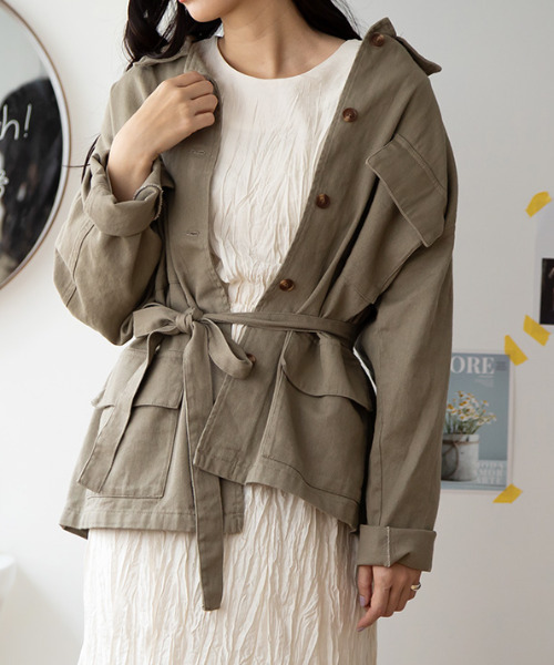 MODE ROBE(モードローブ)の「CPOジャケット(その他アウター・レディース・アイボリー/ベージュ/カーキ・FREE)」の3枚目の写真